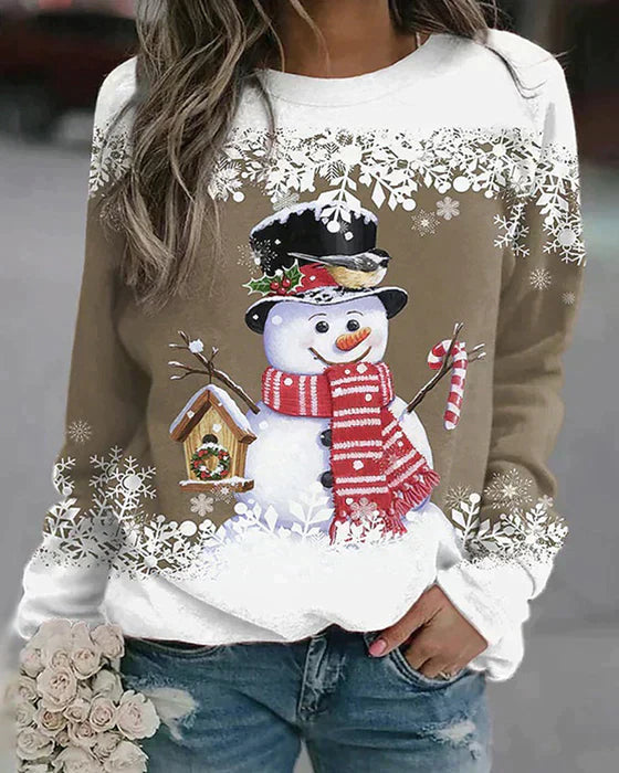 Winterkleid Schneemann Muster
