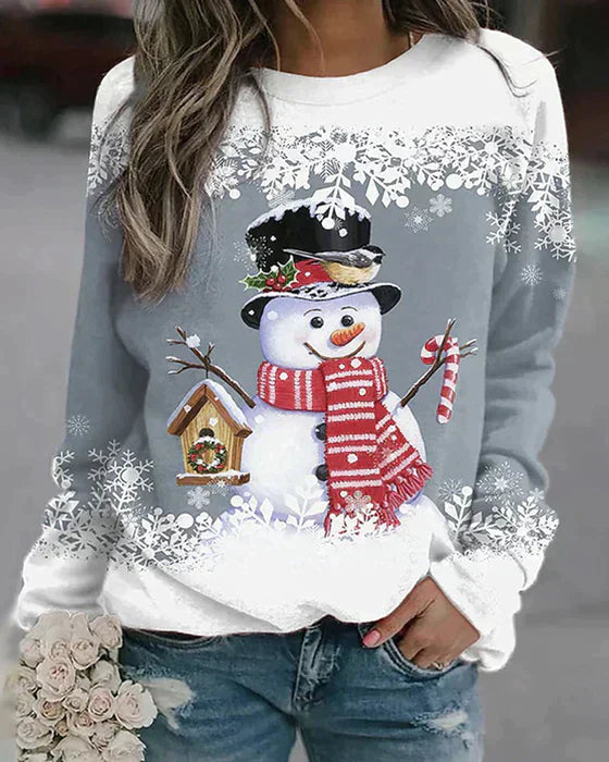 Winterkleid Schneemann Muster