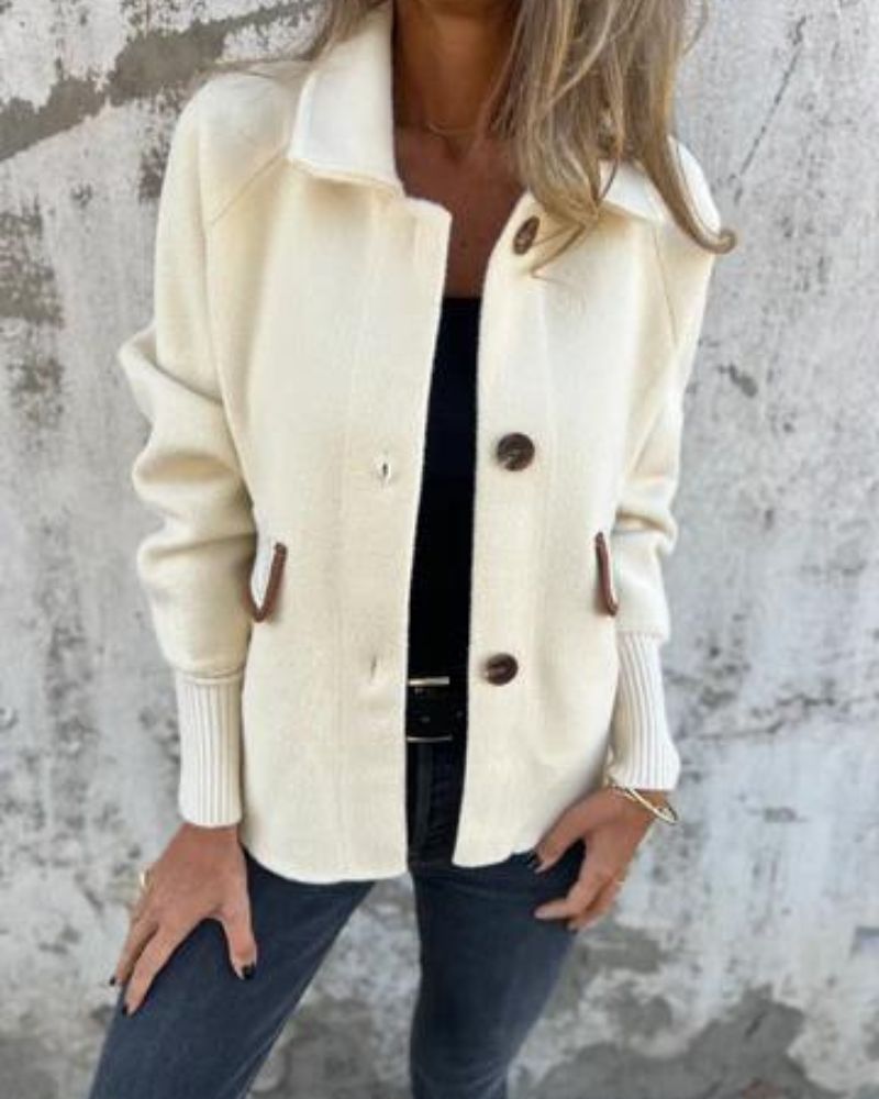 Stylische Reversjacke Lässig Einreiher