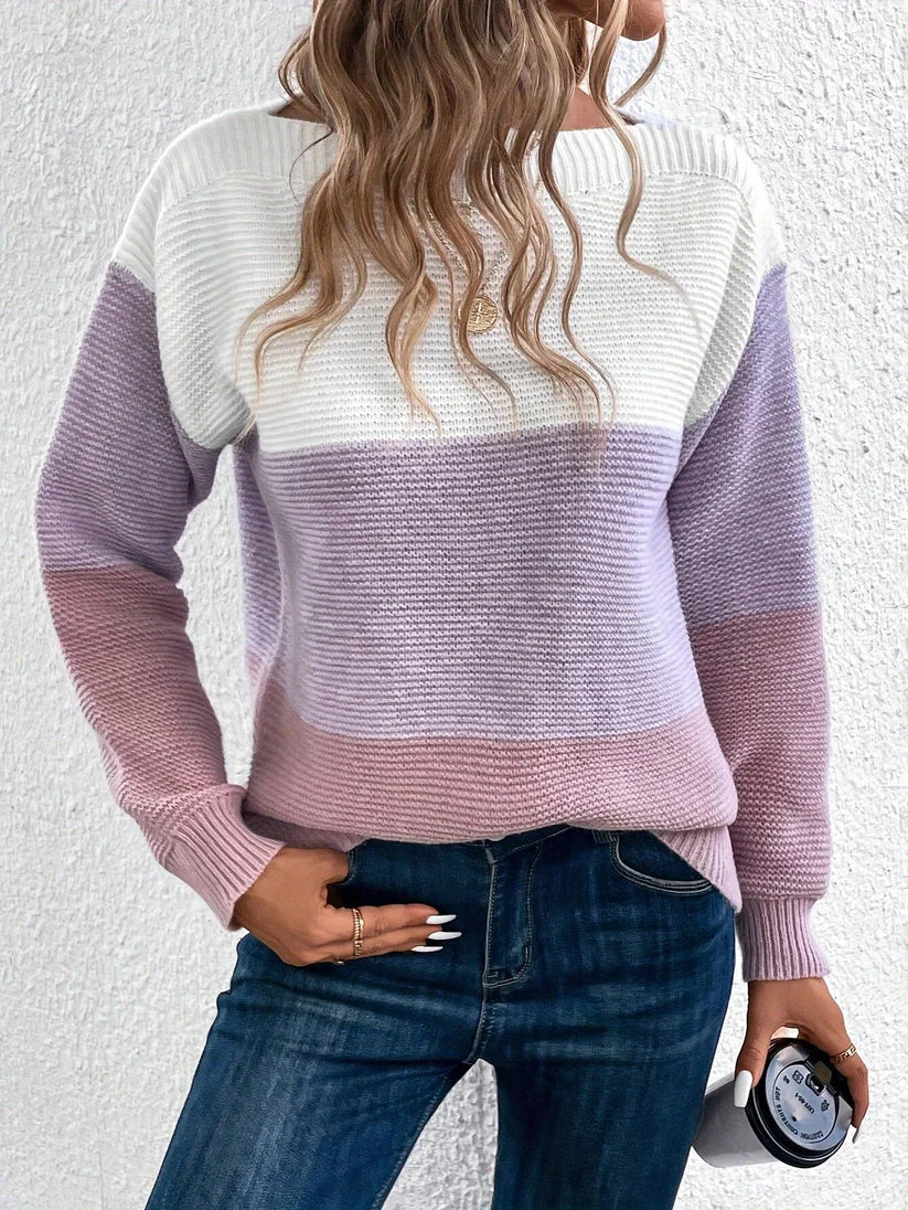 Damen Pullover 3-Streifen Stil