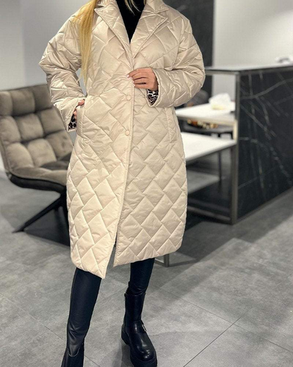 Bequemer Baumwoll Mantel Mittellang Relaxed Fit
