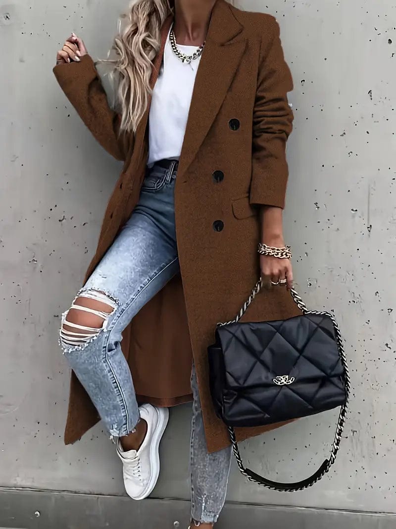 Eleganter Trenchcoat Damen Klassiker Winter