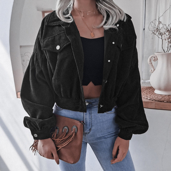 Modische Cordjacke Damen Kurz &amp; Stylish