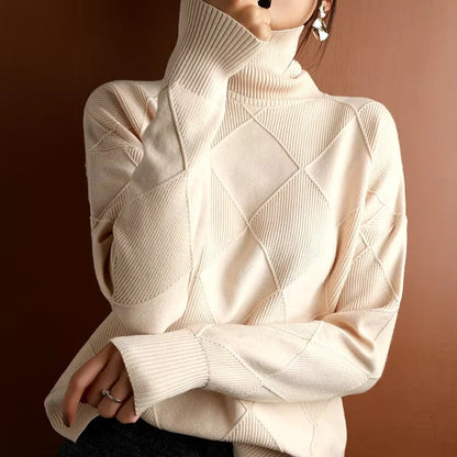 Weicher Cashmere Pullover Rollkragen Damenschal