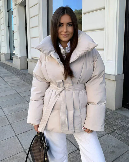 Stylische Lederjacke Geschnürt - IdealeKleiden