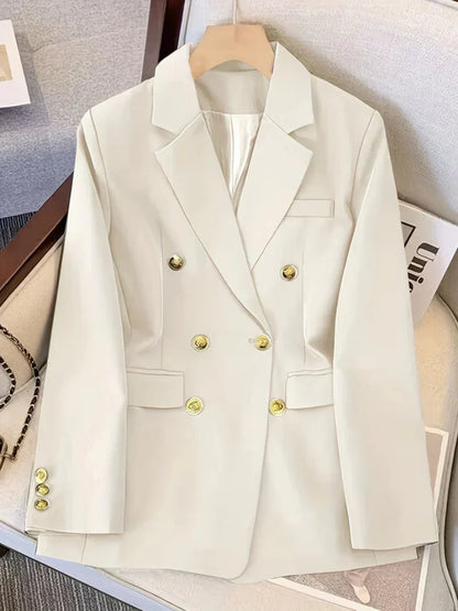 Eleganter Damenblazer Slim Fit Goldknöpfe