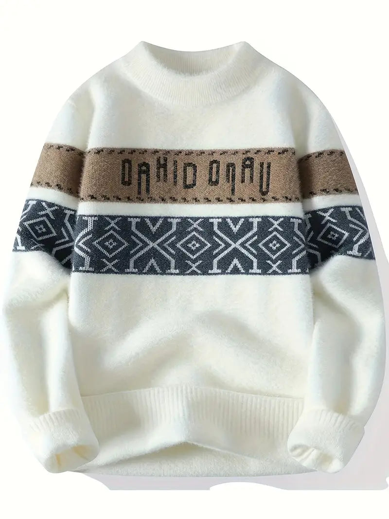 Stylish Pullover Geometrische Muster - IdealeKleiden