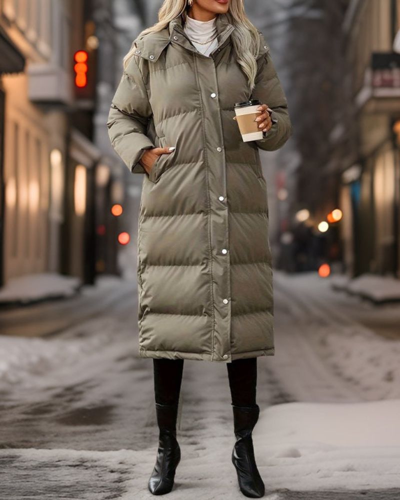 Eleganter Wintermantel Lang - IdealeKleiden
