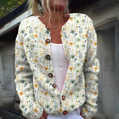 Bequemer Damen Cardigan Strick mit Knöpfen