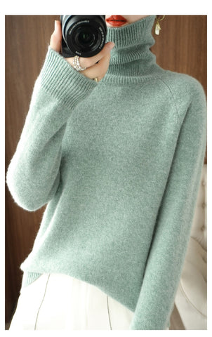 Bequemer Rollkragenpullover Lockerer Style