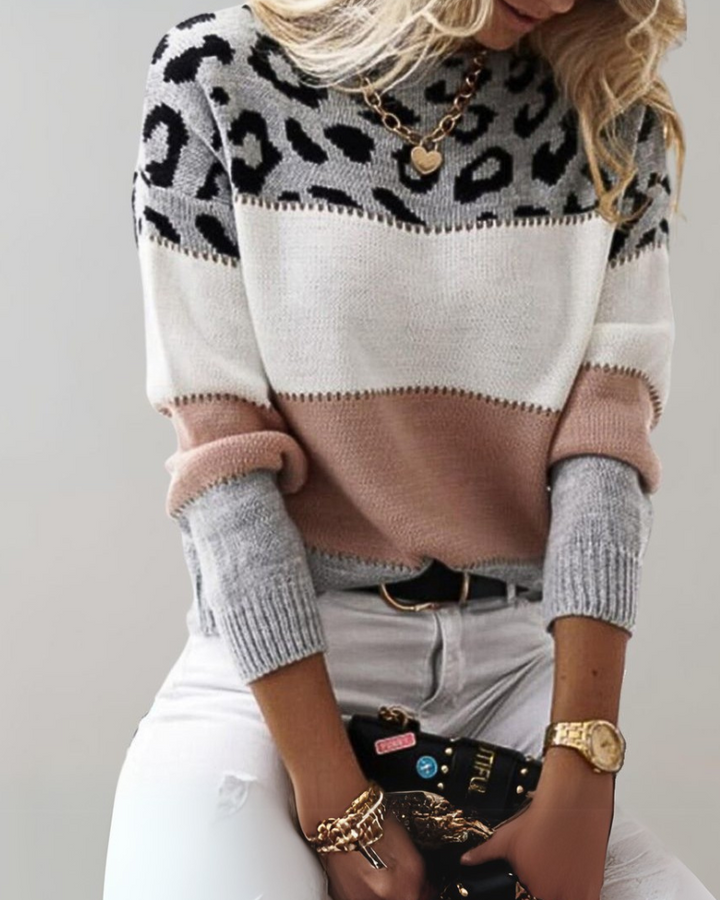 Leopard Pullover Damen Trendy Design