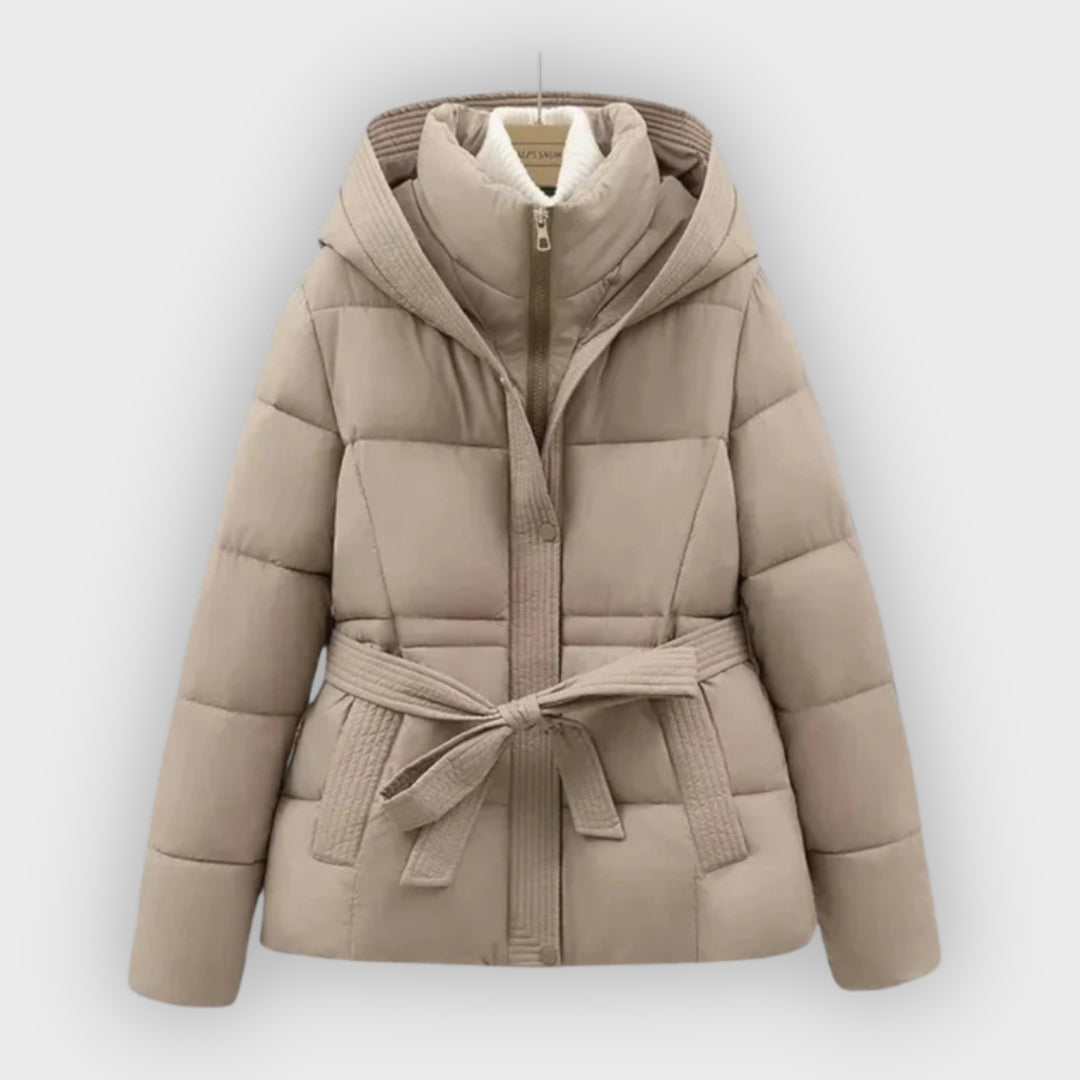 Stylischer Winterparka mit Gürtel Damen
