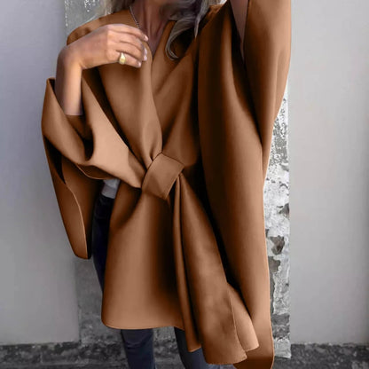 Damen Longcardigan Fledermaus Ärmel Elegant