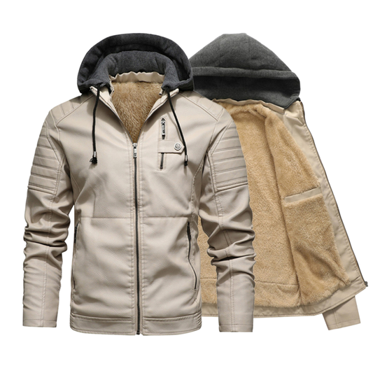 Stilvolle Lederjacke Racer-Style - IdealeKleiden