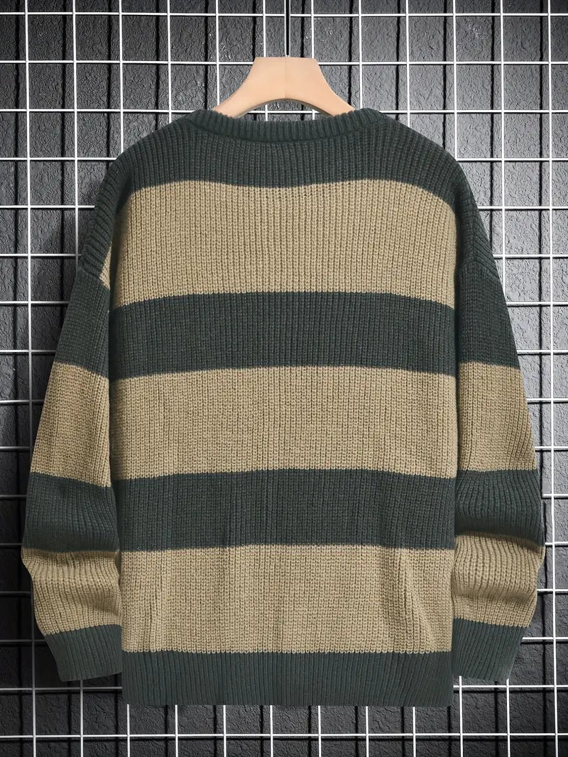 Modischer Colorblock Pullover Herren