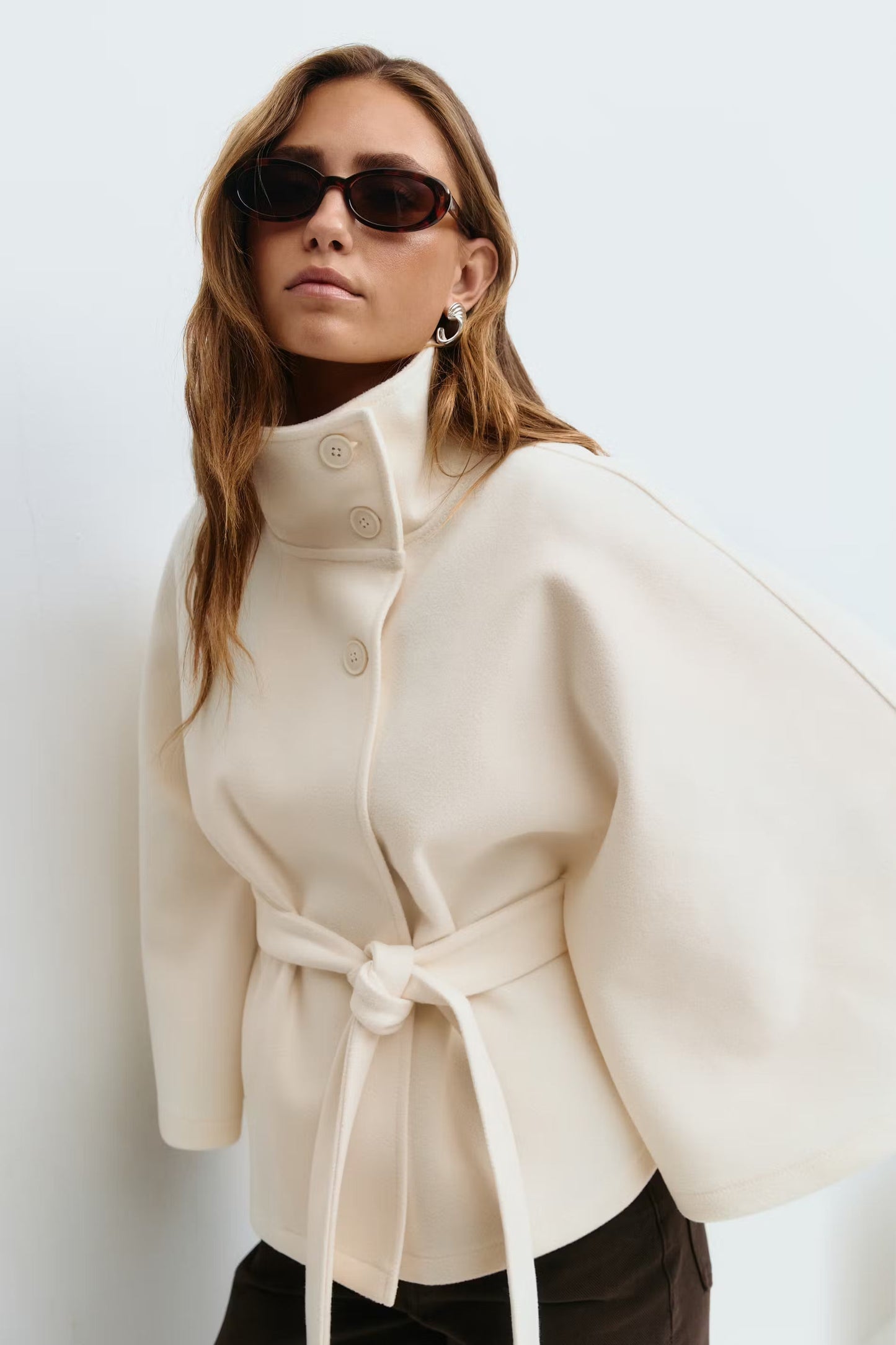 Große Damen Manteljacke mit Gürtel Übergröße