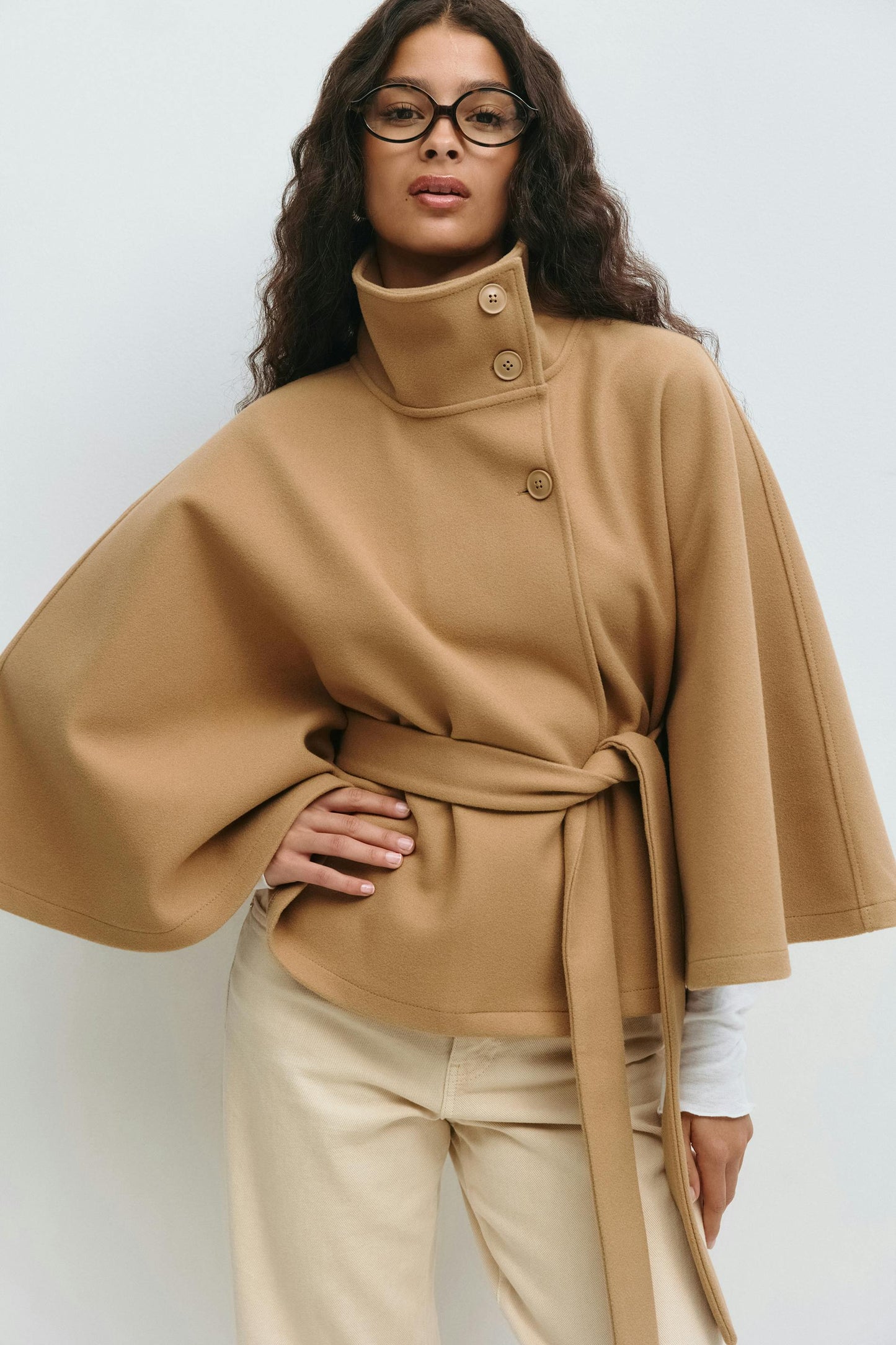 Große Damen Manteljacke mit Gürtel Übergröße