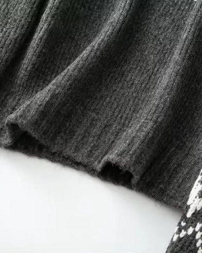 Stylischer Indie Pullover Folk Design - IdealeKleiden