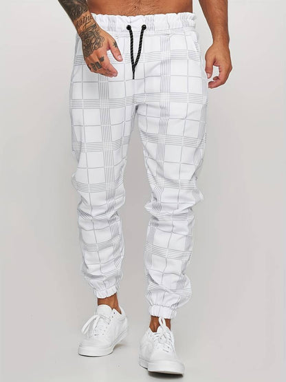 Herren Freizeithose Karo Muster Comfort Fit