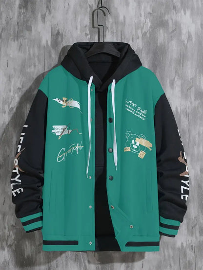 Lässige Herren-Baseballjacke Sportlich Casual