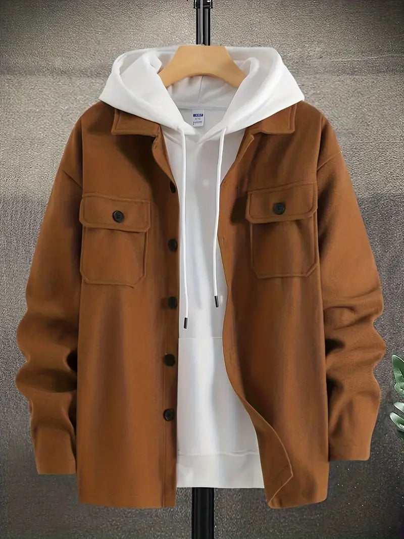 Lässige Herren Jacke Langarm Casual Style - IdealeKleiden