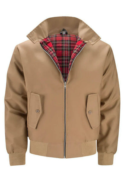 Herren Jacke Urban Style Karo Futter