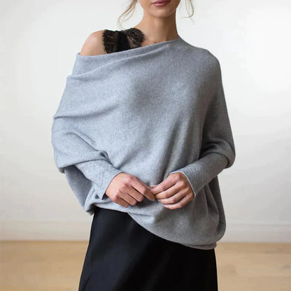 Stylisher Pullover Asymmetrisch Geschnürt