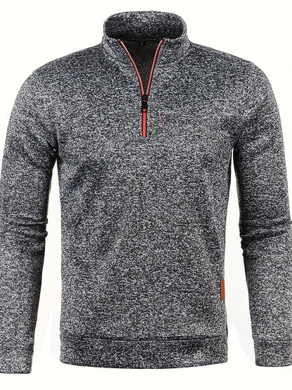 Herren Pullover Warm Reißverschluss Winter
