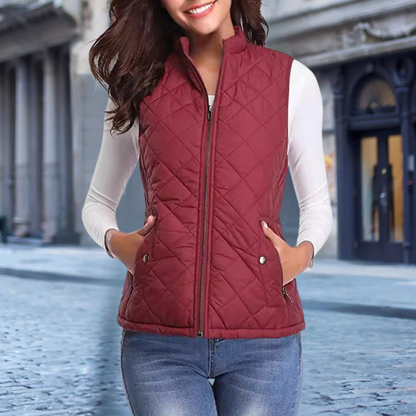 Elegante Damen Steppjacke Zipper Modern