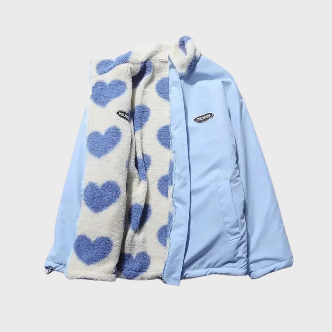 Herzförmige Damenjacke Reversibel