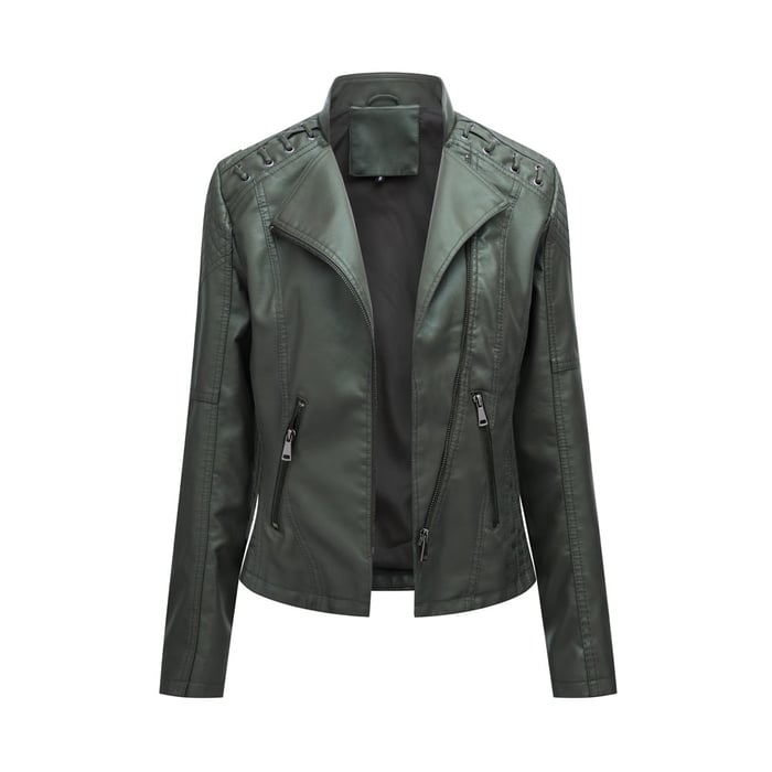 Weiche Lederjacke Lammfell Optik