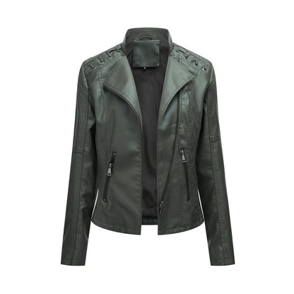 Weiche Lederjacke Lammfell Optik
