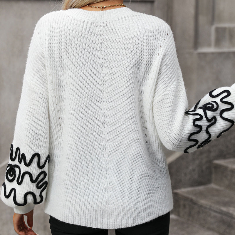 Klassische Strickpullover Damen Warm Elegant - IdealeKleiden