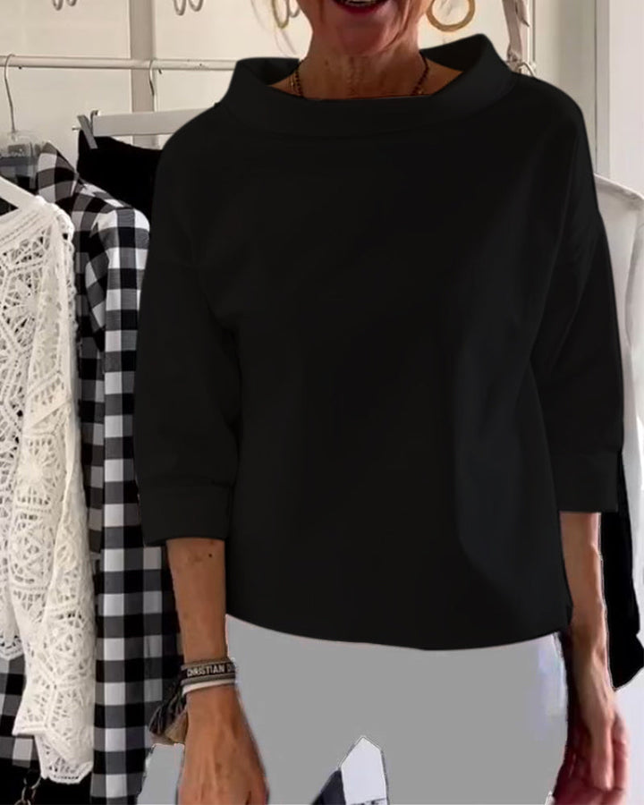 Damen Oberteil Kurzarm Modern Chic