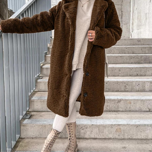 Weicher Teddy Mantel Oversized Warm - IdealeKleiden