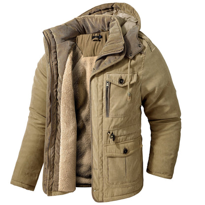 Herren Winterjacke Kapuzenparka Warm - IdealeKleiden