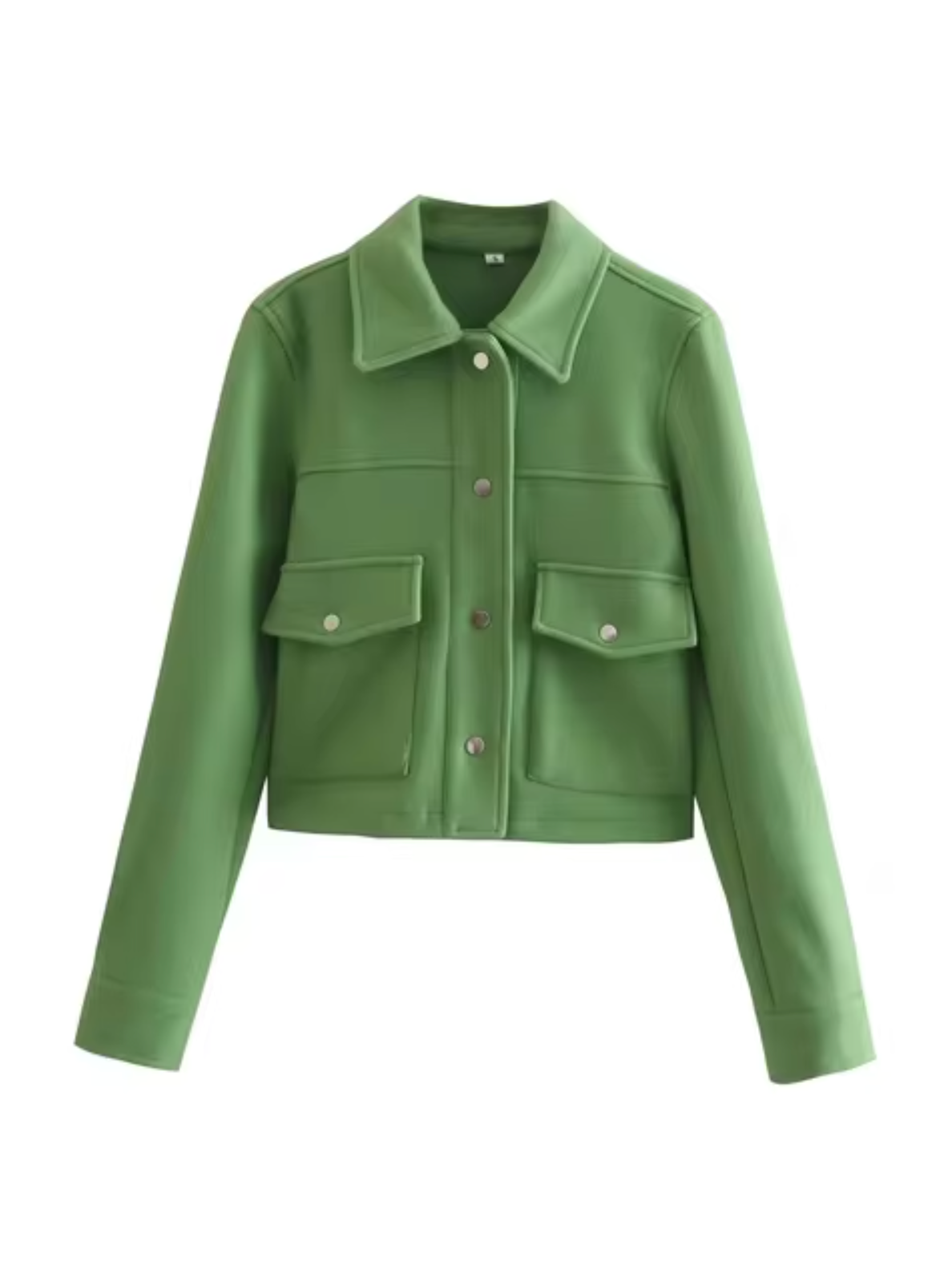 Schicke Damenjacke Mit Knöpfen und Vordertaschen
