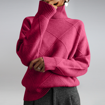 Stylische Rollkragenpullover Damen Elegant