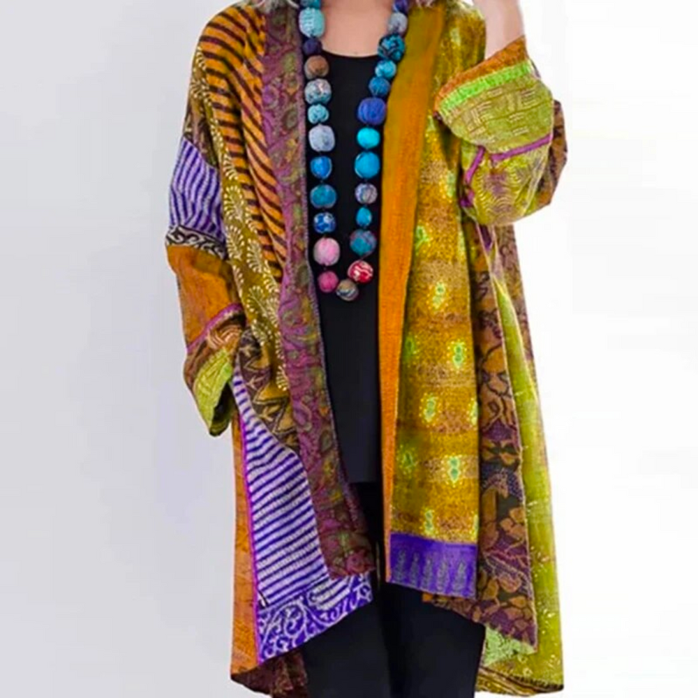 Herbstjacke Bunt Muster Damenjacke Maravilla