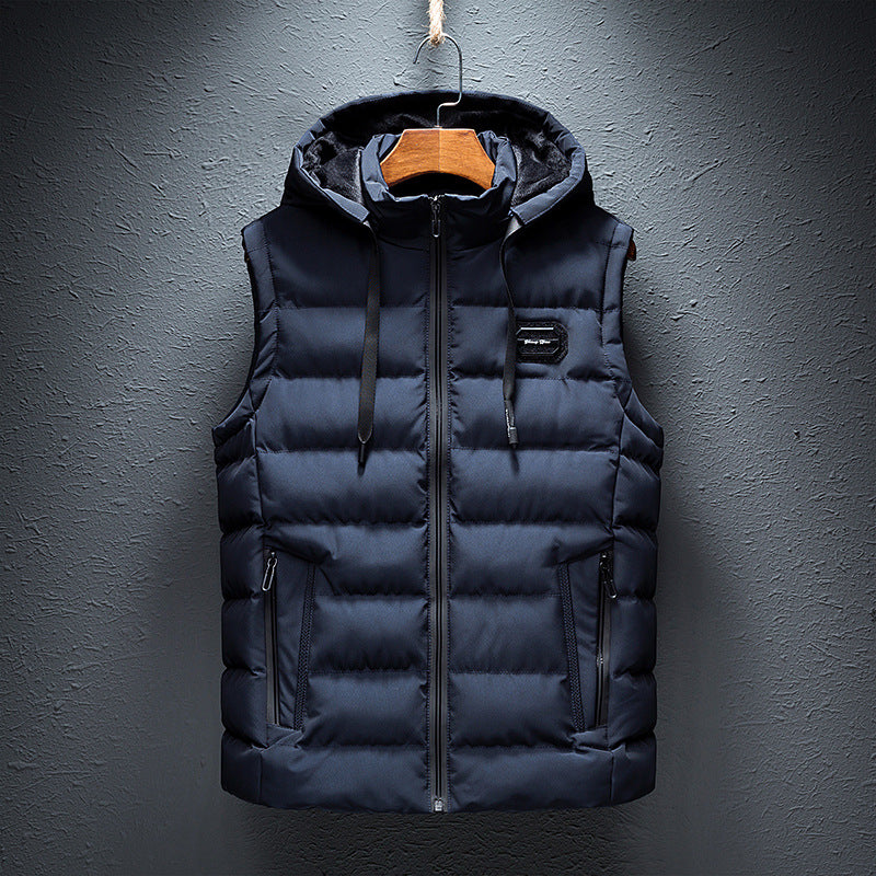 Herren Fleeceweste Kapuze Warm