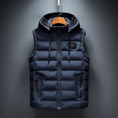 Herren Fleeceweste Kapuze Warm