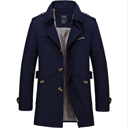 Stylischer Herren Trenchcoat Windbreaker