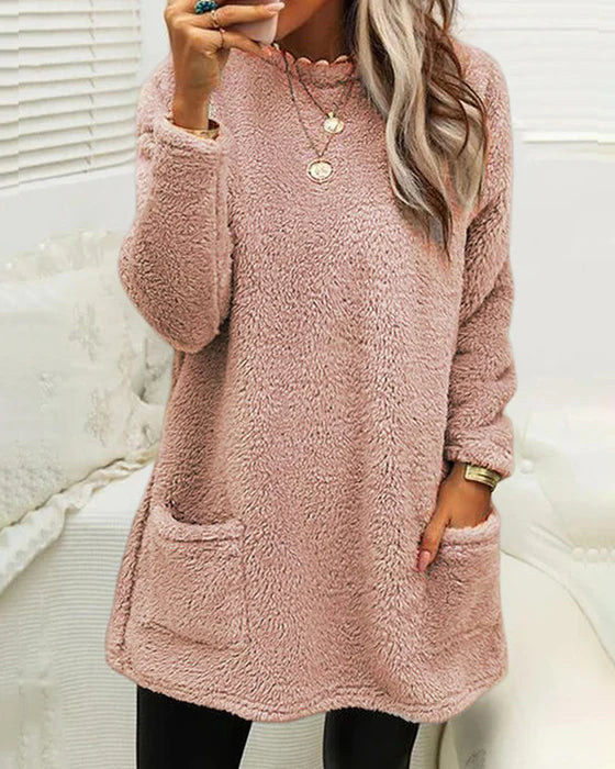 Damen Pullover Weich Winterlich Eleganter Stil