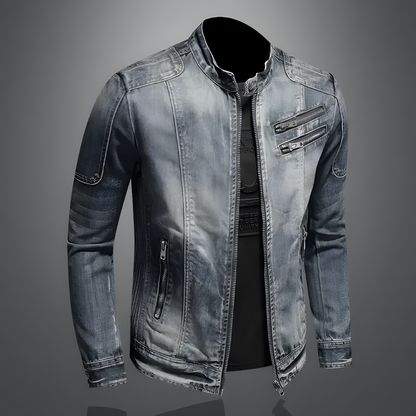 Herren Jeansjacke Längsärmelig Modern - IdealeKleiden