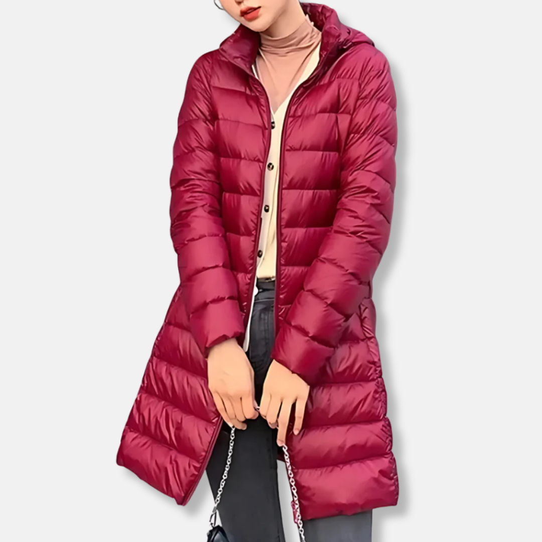 Warme Winterjacke Nylon Pufferjacke Mit Kapuze