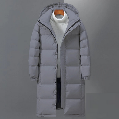 Herren Wintermantel Lang Kapuze Warm