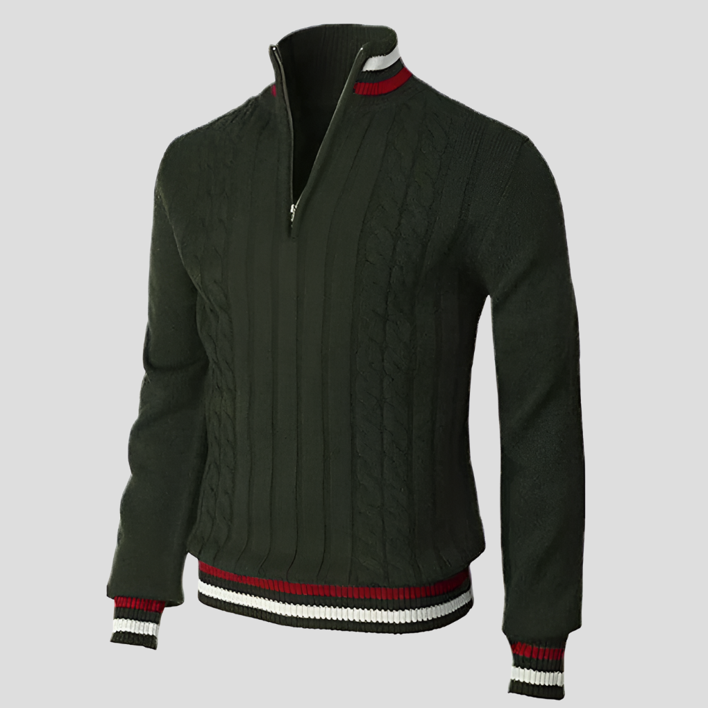 Stilvolle Strickjacke Herren Reißverschluss Modern