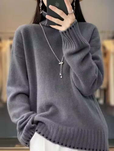 Bequeme Rollkragenpullover Damen Mode