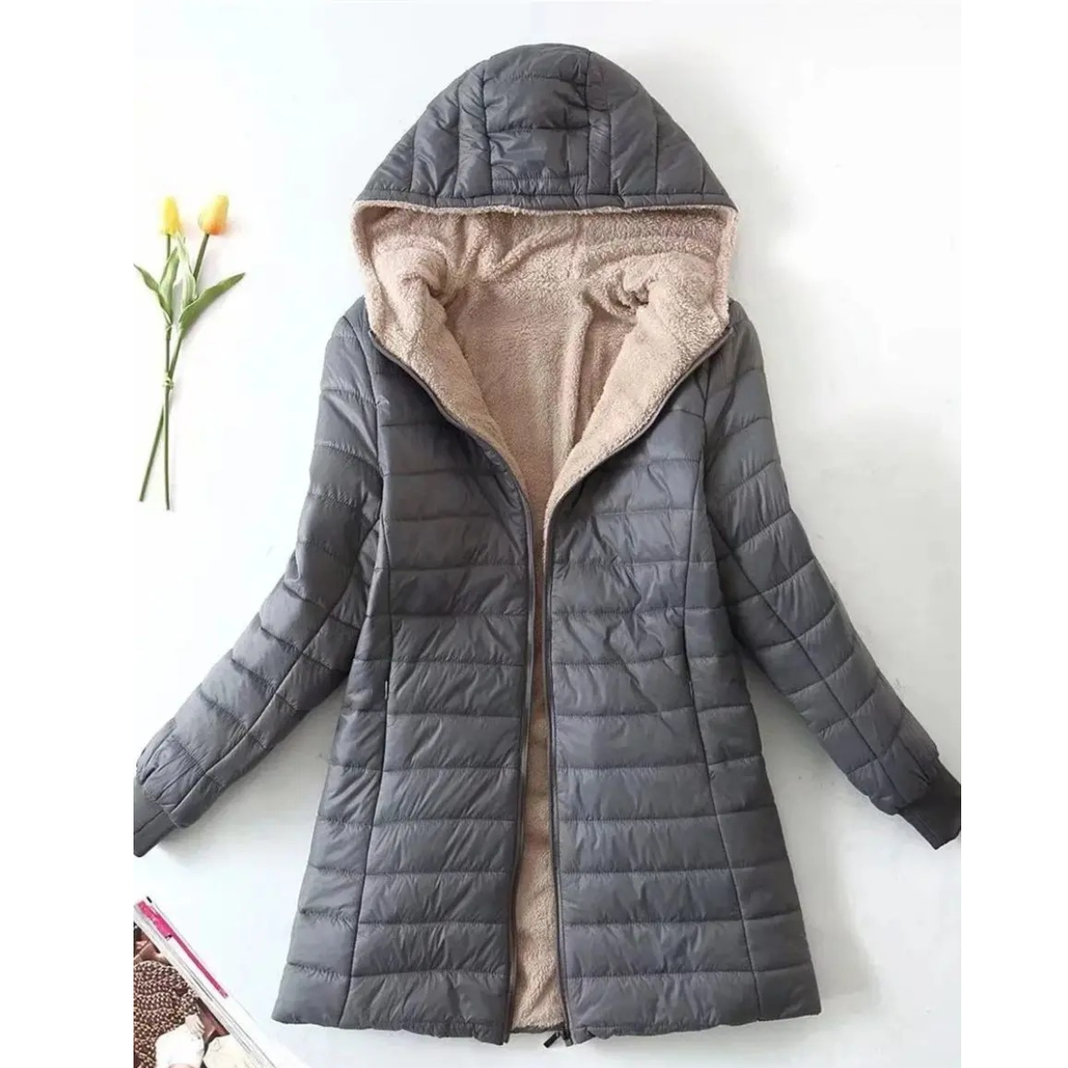Warmgepolsterte Winterjacke Damen Herbst Style
