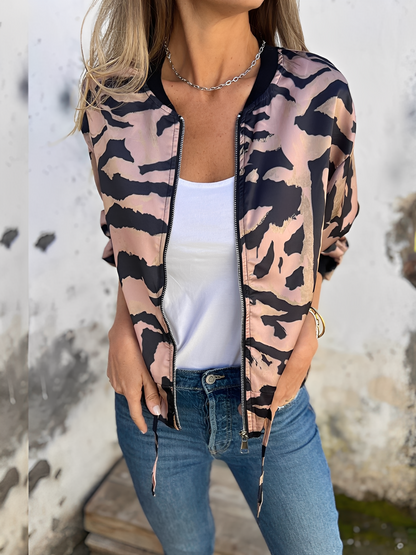 Stylische Damenjacke Reißverschluss Modern Design